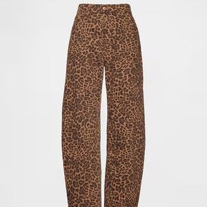 GAP Leopard Print Wide Leg Pants